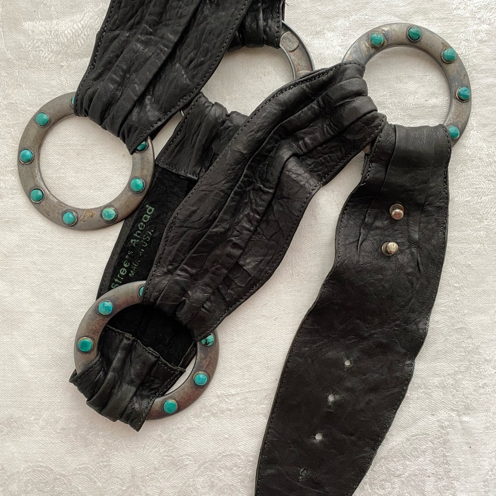 Streets Ahead Black Leather Belt